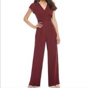 Gal Meets Glam Burgundy Delaney Wide Leg Jumpsuit